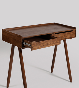Gabinete de madera moderno con tres cajones y patas en ángulo - Product Image 3
