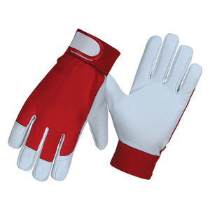 Gants de travail en cuir grainé de chèvre Interlock Tissu de coton Dos Gants de conduite en cuir respirant Sécurité des mains confortable - Product Image 6