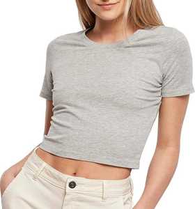 Camiseta Deportiva Corta de Algodón 100% para Mujer, Corte Holgado, Color Sólido, Personalizable con Logotipo, Mini Camiseta sin Mangas, Color Sólido, 2026 - Product Image 4