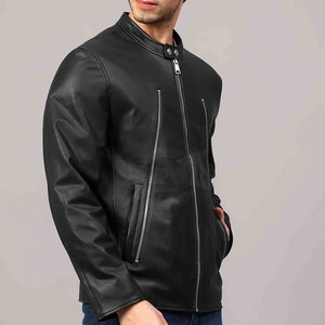 Venta caliente 2024 chaqueta de cuero de alta calidad con cuello levantado logotipo personalizado impresión diversas opciones de color-para el invierno - Product Image 3