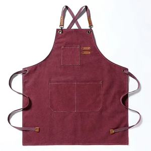 100% Cotton Denim <b>Apron</b> Custom logo Kitchen Cooking Baking Restaurant Waiter Uniform <b>Apron</b> - Product Image 5