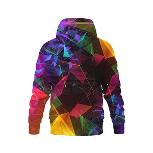 เสื้อฮู้ดสำหรับผู้ชายผ้าฝ้ายโพลีเอสเตอร์มีฮู้ดเสื้อแนวสตรีท - Product Image 2