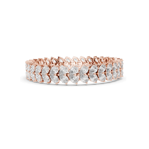 สร้อยข้อมือเพชรเทียมทรงลูกแพร์ 17.582 กะรัต คุณภาพ VVS-VS สี EF เพชร CVD ทอง 18KT 14KT 10KT เงิน 925 โรสโกลด์ สำหรับผู้หญิง - Product Image 6