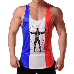 Haute qualité Fitness musculation Gym formation débardeurs en gros hommes Singlet décontracté côtelé coton élastique tricoté gilet - Product Image 2