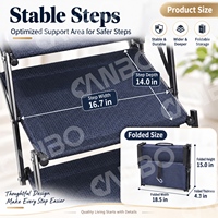 CANBO Amélioré Extérieur Pliable Voiture Chien Échelle Escalier Portable Stable Pet Dog Step Acier