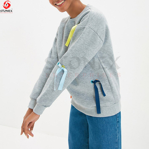 Logo personnalisé Mode Unisexe Sweat-shirt Hiver Multicolore Sweat-shirt Solide Pur Coton Pour Les Femmes - Product Image 3