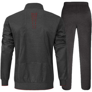 Ensemble de survêtements de sport sur mesure pour hommes avec broderie d'impression de logo par sublimation et options de marque de distributeur - Product Image 2