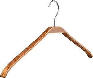 PRÉFÉRÉ FAIT À LA MAIN MEILLEUR Style de boutique de haute qualité un cintre en bois de Lotus de qualité avec encoches avec cintre de costume de barre - Product Image 6