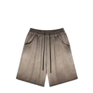 Pantalones cortos deportivos de lavado ácido de calle para hombre, logotipo personalizado impreso, ropa de gimnasio para correr, transpirable, venta al por mayor, logotipo personalizado - Product Image 2