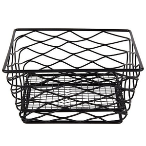 Nouveauté Panier de rangement en métal fait à la main en fil de fer noir Panier de rangement en métal au design personnalisé à prix de gros - Product Image 1