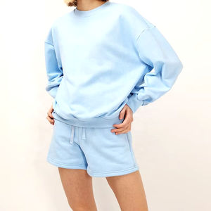 Fashionable <b>Women's</b> 2025 hot selling V Neck sweatshirt and <b>short</b> set <b>womens</b> new sweatshirt and <b>short</b> set - Product Image 5