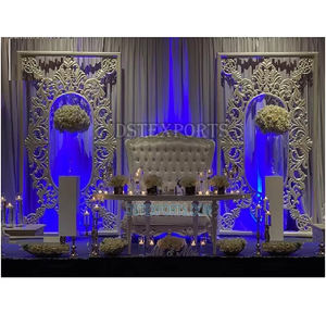 Finition blanche fabuleuse décoration de scène de mariage Look chic réception de mariage décoration de scène Style Unique mariage chrétien - Product Image 1