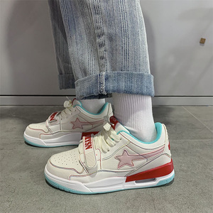 <span class=keywords><strong>Sneakers</strong></span> Retrò da Donna <span class=keywords><strong>con</strong></span> Suola Spessa e Decorazione a <span class=keywords><strong>Stella</strong></span>, Calzature Sportive Quotidiane Alla Moda per Studentesse, Disponibili all'Estero - Product Image 4