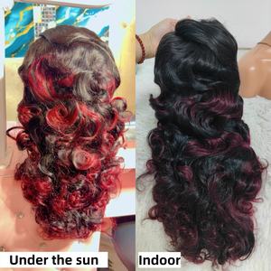 Promotion Letsfly 100 $ - Cheveux naturels 300 % - Cheveux humains 100 % - Perruques frontales en dentelle 13x4 - 22 pouces - Bouclés et rebondissants - 1BT4 #   1B99j #   Vente en gros - Product Image 6