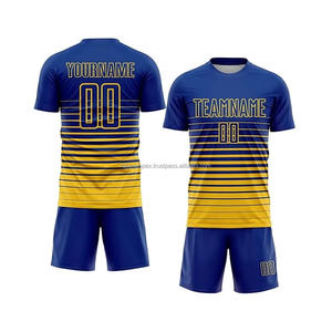 Camisetas y pantalones cortos de fútbol de media manga de color sólido | Uniformes deportivos ligeros de poliéster 100% a precios bajos - Product Image 2