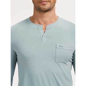 Ensemble de pyjama pour homme personnalisé de qualité supérieure, col en V, tissu en soie et coton respirant, logo personnalisé, vêtements de maison pour la saison printanière - Product Image 4