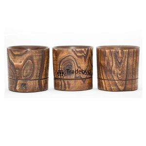 Vaso clásico de vidrio de madera ecológico hecho a mano para regalos de negocios de Tradebyd - Product Image 1