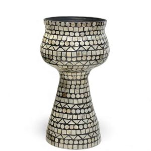 Juego de Jarrón Decorativo de Nácar Negro de Lujo Hecho a Mano con Cubo de Basura o Maceta a Juego, Incrustaciones de Concha Decorativas de Vietnam - Product Image 3