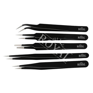 Pince à épiler pour extension de cils chauds en acier inoxydable de couleur noire - Product Image 5