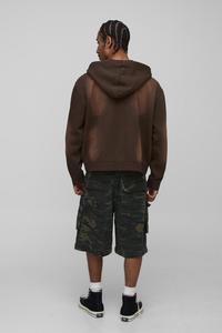 Fabricant pakistanais Streetwear personnalisé Sun Fade Sweat à capuche surdimensionné en coton épais zippé pour unisexe - Product Image 5