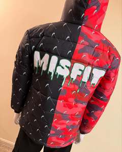 Chaqueta acolchada por sublimación de diseño personalizado de tendencia para hombre, ropa de invierno de moda exterior informal con tela de lona para la temporada de otoño - Product Image 5