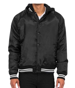 Veste universitaire en satin personnalisée pour homme, décoration brodée, polaire d'automne, design réversible, taille plus, imperméable, séchage rapide - Product Image 2