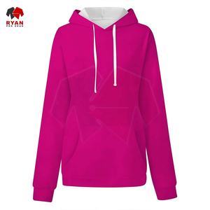 Ryan Pro Gear personalizado mujer Casual moda Sudadera con capucha bordado Color sólido 100% poliéster logotipo personalizado transpirable - Product Image 4