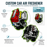 Lot de diffuseurs de parfum pour voiture en forme de moteur turbo découpé, lavande, longue durée, avec emballage individuel scellé