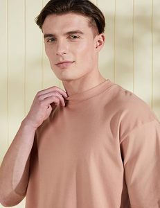 Boîte de poids lourd 320 GSM de haute qualité avec logo personnalisé T-shirts 100% coton à épaules tombantes et surdimensionnés pour adultes - Product Image 4