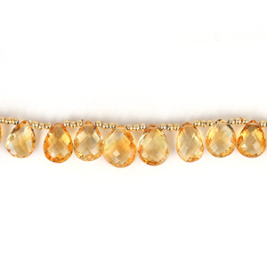 Haute Haute Lâche En Forme De Poire Citrine Pierre Naturel Jaune Gemme Taille Libre Fabrication De Bijoux Tiers Certifié En Gros - Product Image 1