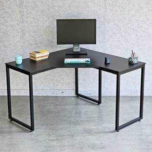 120x120cm Corner <b>Computer</b> <b>Desk</b> High Quality Rubberwood with Iron Legs Easy Assembly Colorful Finish-CD68024 - Product Image 2