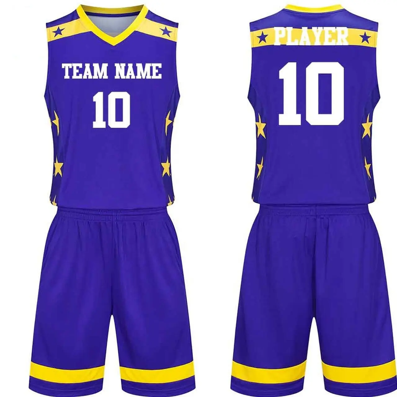 New Design Cheap Price Basketball Sets Sublimated For Men's Shorts and Jersey Set with Custom Team Name Logos and Numbers