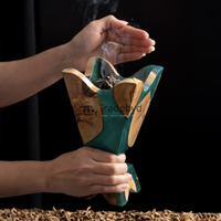 Brûleur à Bakhoor en bois et résine époxy fait main de luxe, élégant porte-encens décoratif, qualité supérieure, anti-odeur Tradebyd
