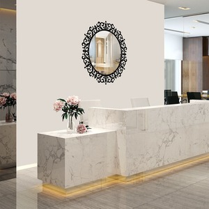 Nuevo último diseño personalizado Venta caliente Espejo de pared Hogar Sala de estar Hotel Pasillo Uso decorativo Espejo de pared de metal al por mayor - Product Image 5