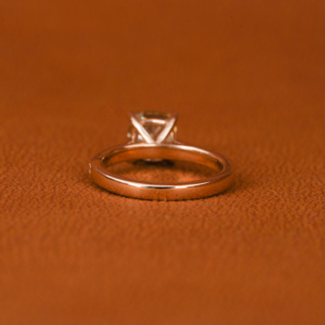 Luxurious Yellow <b>Cushion</b> Cut Lab Created Diamond 14KT Gold Plated Pave Setting Round Cut Side Diamond Engagement Ring Girls Gift - Product Image 4