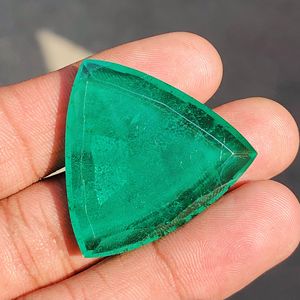 Nouvelle arrivée zambia ombre émeraude Doublet Quartz coupe Top qualité pierre précieuse en vrac taille calibrée pour la fabrication de bijoux - Product Image 4