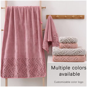 Serviettes <span class=keywords><strong>de</strong></span> <span class=keywords><strong>bain</strong></span> tissées en gros, taille extra large 80x160cm, en polaire corail, pour hommes, femmes et adultes, usage domestique, séchage rapide, absorbantes - Product Image 2