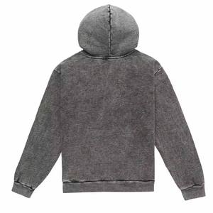Ensemble survêtement décontracté slim fit personnalisé, streetwear, pantalon de survêtement long, délavage acide, effet usé, strass, sweat-shirt à cordon - Product Image 2