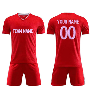 Foot Ball Jersey Nouveau Oem Youth Uniforme de football personnalisé Maillot personnalisé Sports d'équipe T-shirt sec complet imprimé pour garçon - Product Image 4