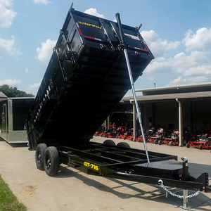 Remolque Volquete Telescópico de 7x16 con Laterales de 4 pies, Ejes de 7K, 14k GVWR, Remolque de Tractor Agrícola Usado con Componentes Centrales de Engranajes y Motor - Product Image 1