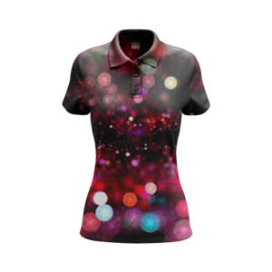Polo de Sublimación para Mujer, el Mejor Color, Personalizado, de Manga Corta, Estampado Veraniego, Informal, con Cuello de Botones - Product Image 1
