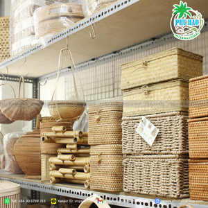 PRODUCTO MÁS VENTA Cesta de algas marinas Cesta de artesanía hecha a mano para almacenamiento y organización de cocina - Product Image 3