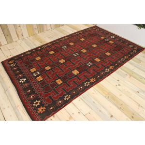 Tapis vintage de grande taille 5,4 x 9,3 pieds, tapis turc en laine ombrée rouge et noir - Product Image 1