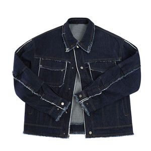 Fabricant de vestes en jean personnalisées, boutons, tissu en coton vintage, vestes en jean pour hommes, denim délavé à l'acide, vestes en jean déchirées - Product Image 6