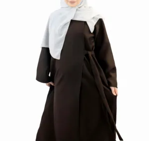 Popular Europe Open Abaya Set OEM Two Piece Set Women Clothing 2024 SSICA New Design Muslin Clothes Women Muslim Women Gown