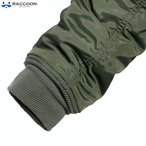 Men's Winter Satin Baseball <b>Jacket</b> Raccoon Sports Full Sleeve Custom Logo Zipper Closure Canvas Fabric <b>Waterproof</b> Breathable - Product Image 4