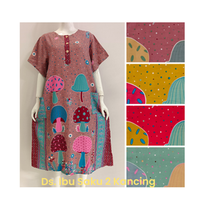 Manga curta Daster Summer Dress Joelho Comprimento Sleepwear Mulher Daily Dress Preço por atacado - Product Image 2