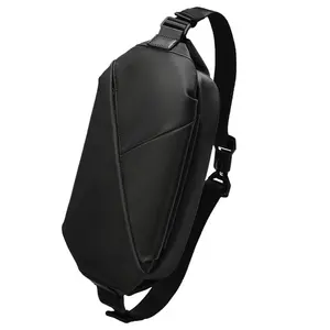 2024 không thấm nước điện thoại di động túi màu đen Messenger Crossbody Sling túi cho nam giới ngoài trời Fanny gói túi ngực nam