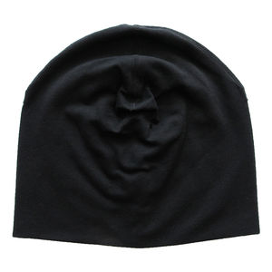 Gorro Deportivo de Algodón Negro Sólido, 92% Algodón, 8% Elastano, Doble Capa, Venta al por Mayor, 2025 - Product Image 1