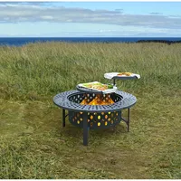 Bol à feu large en fer galvanisé, écologique, pour barbecue au gaz/essence, usage extérieur contemporain - Zahid Exports 50000-74999